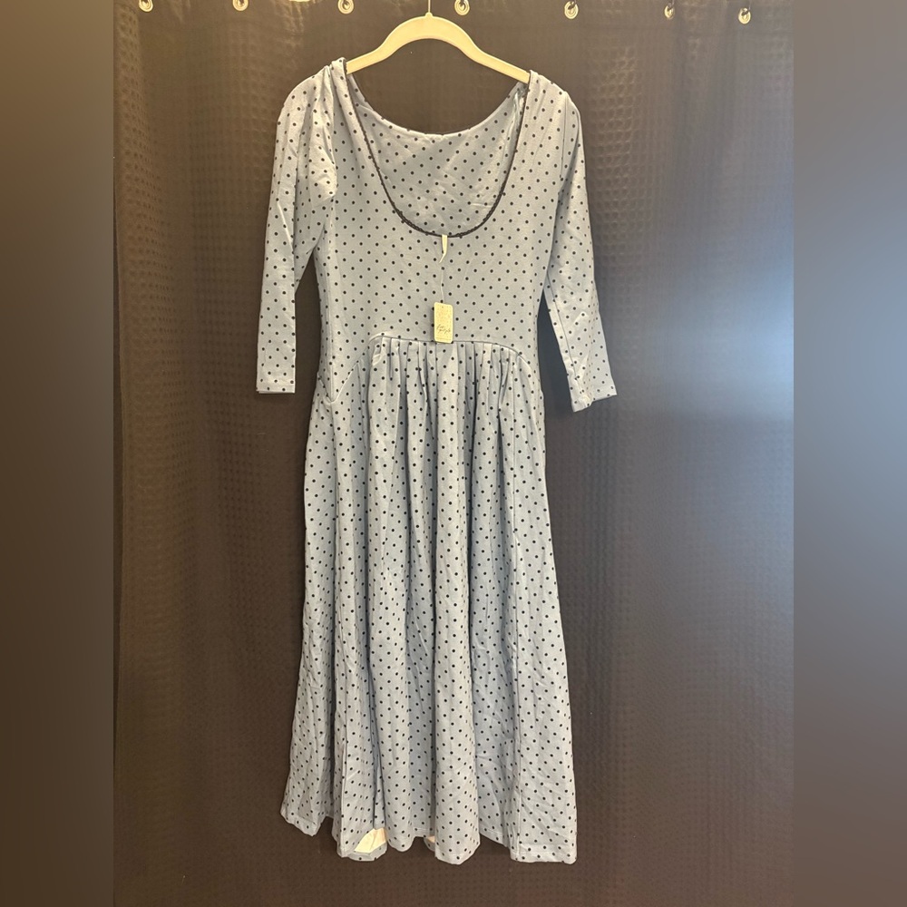 Free People Two Timin Midi Dress XS Color : Denim Combo NWT - Picture 5 of 6